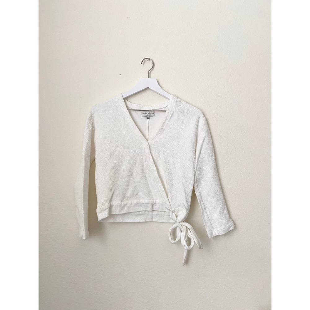 Elegant White Wrap Top